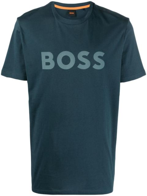 BOSS logo-print cotton T-shirt