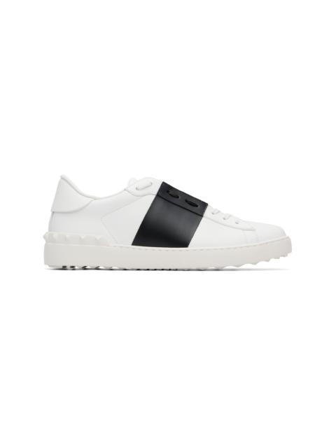 Valentino White Calfskin Open Sneakers