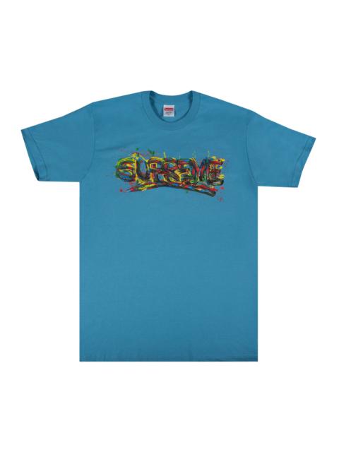 Supreme Paint Logo Tee 'Light Slate'