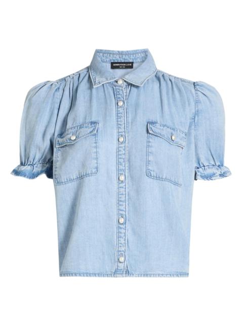 GENERATION LOVE Women's Minella Denim Shirt - Light Blue