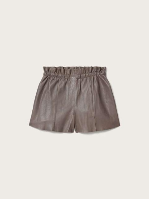ALLSAINTS FRAN HIGH RISE LEATHER SHORTS