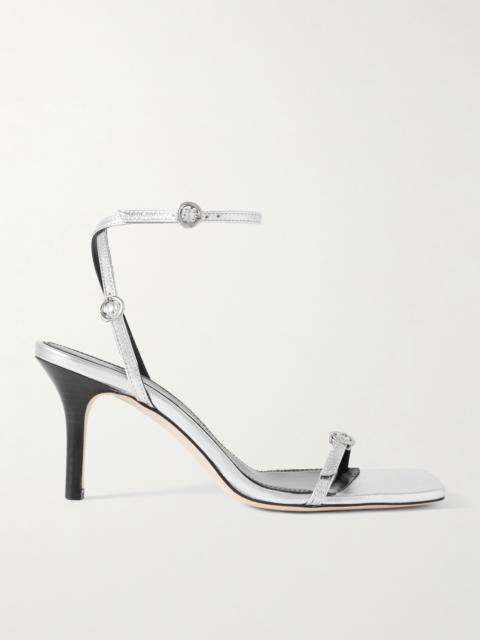 Aeyde Hallie Metallic Leather Sandals