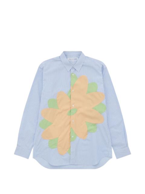 Comme des Garçons SHIRT floral-print striped shirt