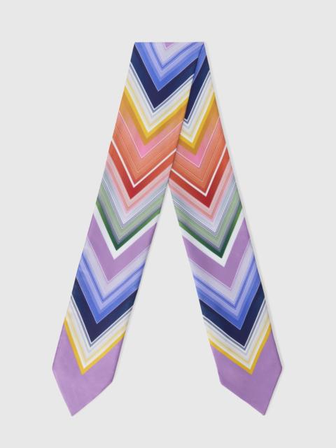 Missoni Silk neck scarf with macro zigzag print