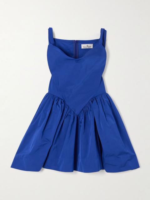 Vivienne Westwood Sunday pleated taffeta mini dress Bright blue