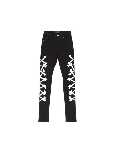 Amiri Bones Skinny Jeans 'Black/Silver'