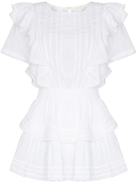 Natasha ruffle-trim minidress