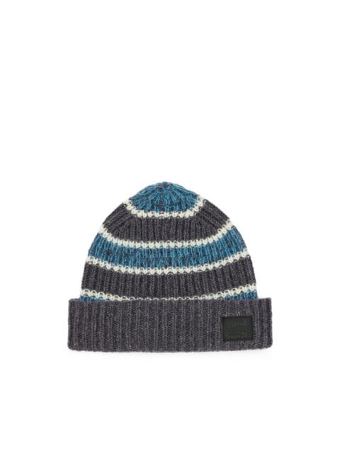 Paul Smith striped-pattern beanie hat
