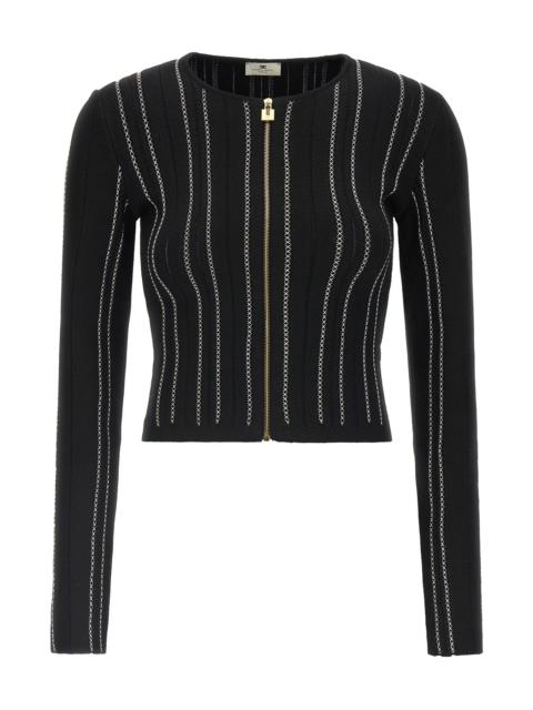 ELISABETTA FRANCHI Cropped Knit Cardigan