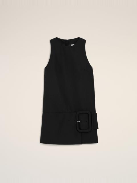 AMI Paris BLACK NEW WOOL BELTED MINI DRESS