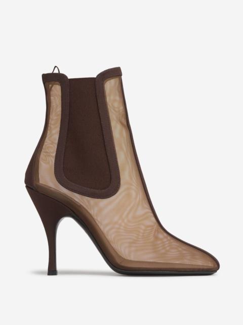 Alaïa TRANSPARENT ANKLE BOOTS WITH HEELS