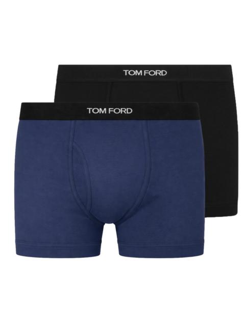 TOM FORD BI-PACK COTTON BOXER SHORTS WITH LOGO