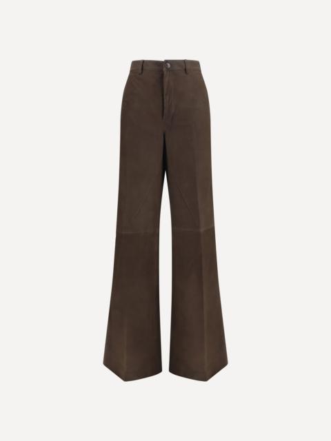 Rick Owens Wide-leg suede Pants