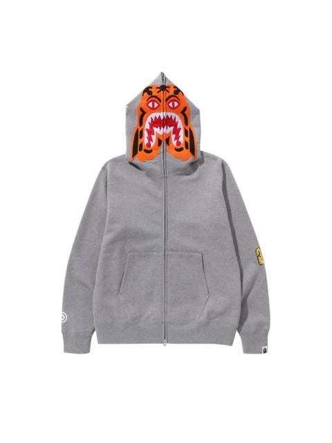 A BATHING APE® BAPE Tiger Full Zip Hoodie 'Grey'