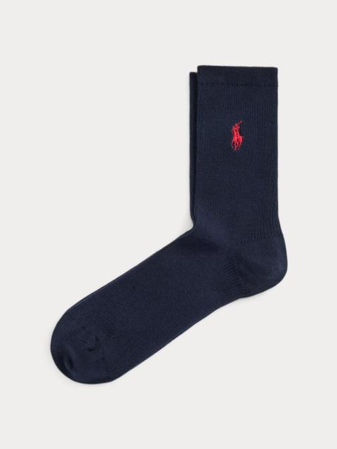 Polo Ralph Lauren Cotton-Blend Ribbed Crew Socks
