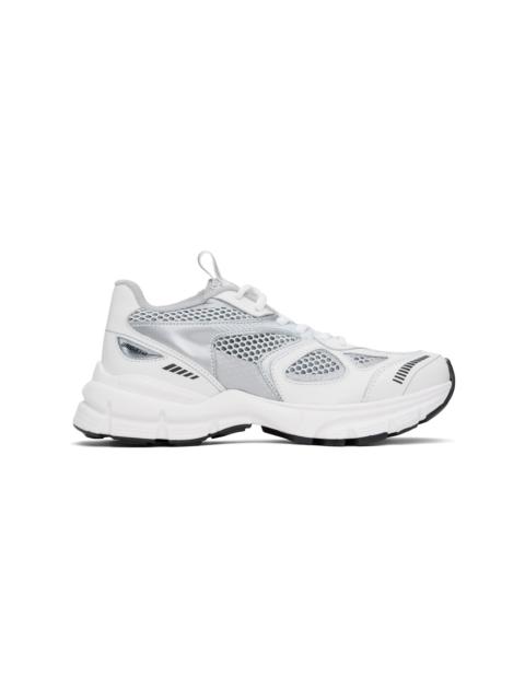 White & Silver Marathon Runner Sneakers