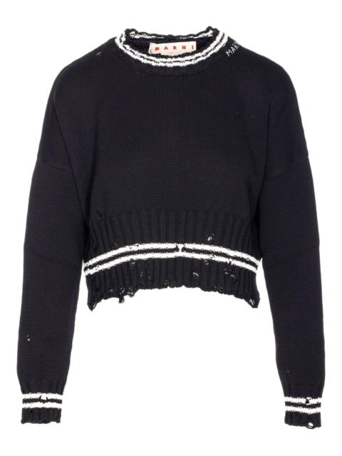 Marni distressed-effect jumper