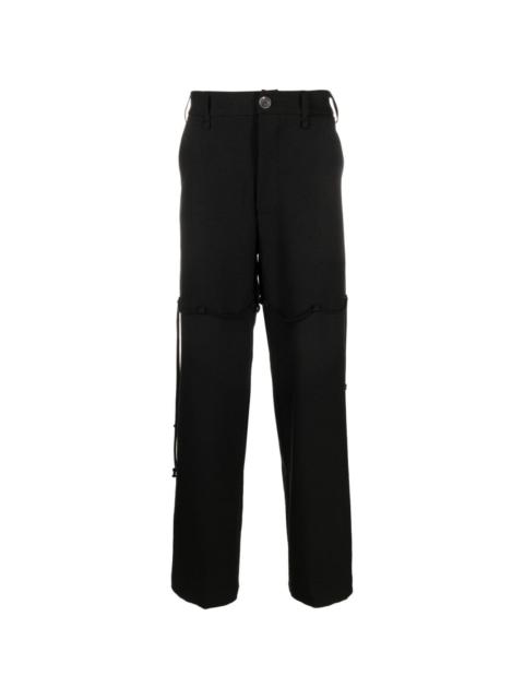 Song for the Mute logo-patch straight-leg trousers