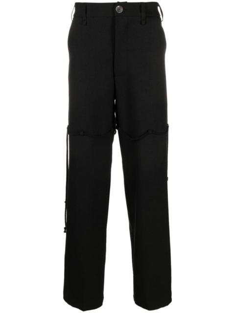 Song for the Mute logo-patch straight-leg trousers
