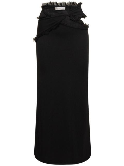 Carina cutout long skirt w/tulle details