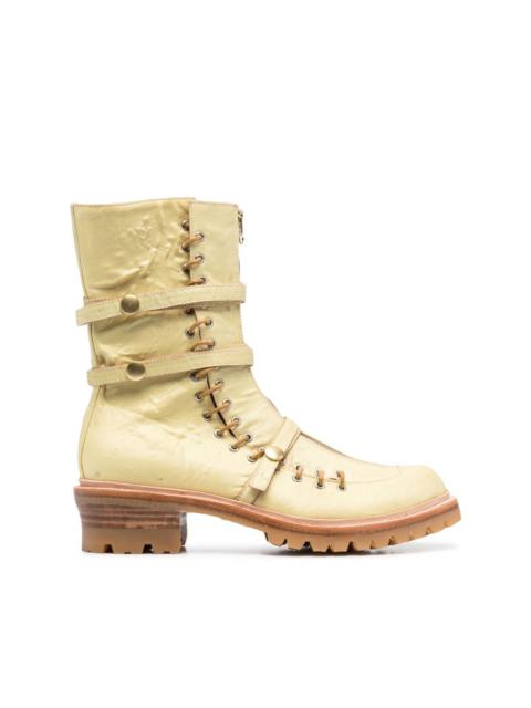 Kanghyuk leather strap boots