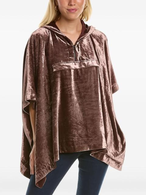 Brunello Cucinelli hooded half-zip blouse