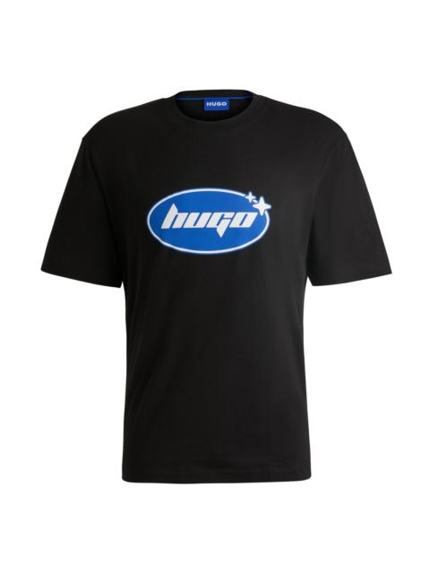 HUGO REGULAR-FIT T-SHIRT IN COTTON JERSEY WITH SEASONAL LOGO