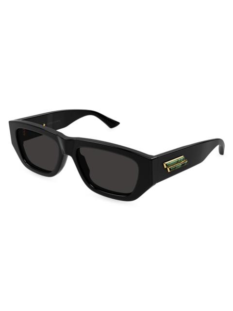 Bottega Veneta Women's Stone Ribbon 55MM Sunglasses - Black