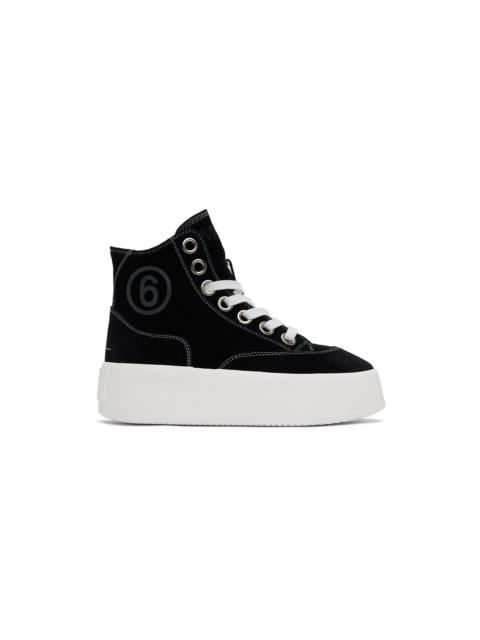 MM6 Maison Margiela Black Suede 6 Sneakers
