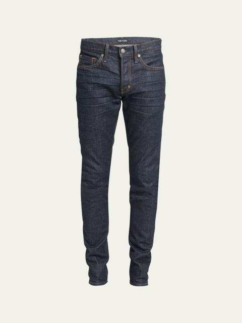 TOM FORD Men's Dark Wash Stretch Slim Fit Jeans