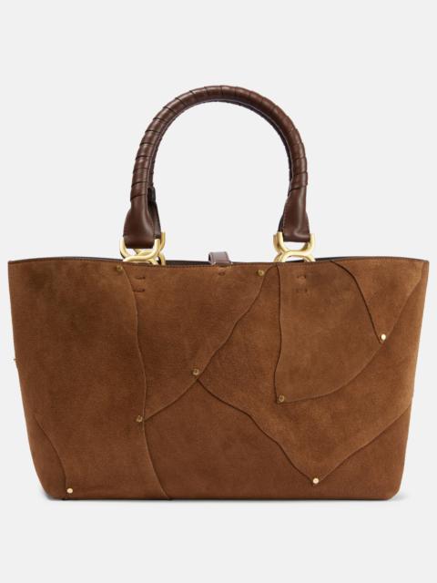 Marcie Small studded suede tote bag