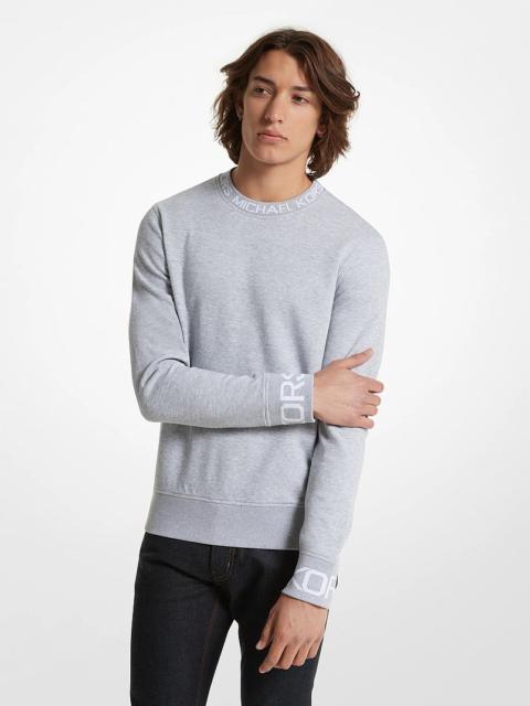 MICHAEL KORS Logo Trim Cotton Blend Sweatshirt