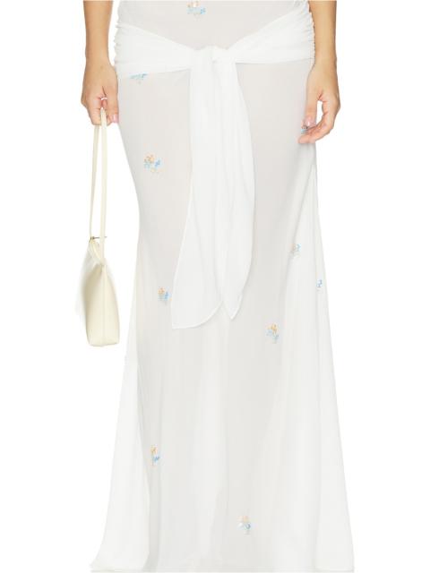 ANNA OCTOBER Oriana Maxi Skirt With Embroidery