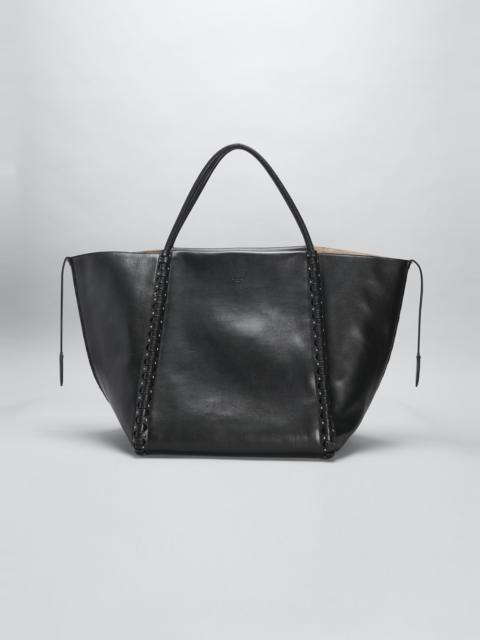 Hinge Large Stud Leather Tote Bag
