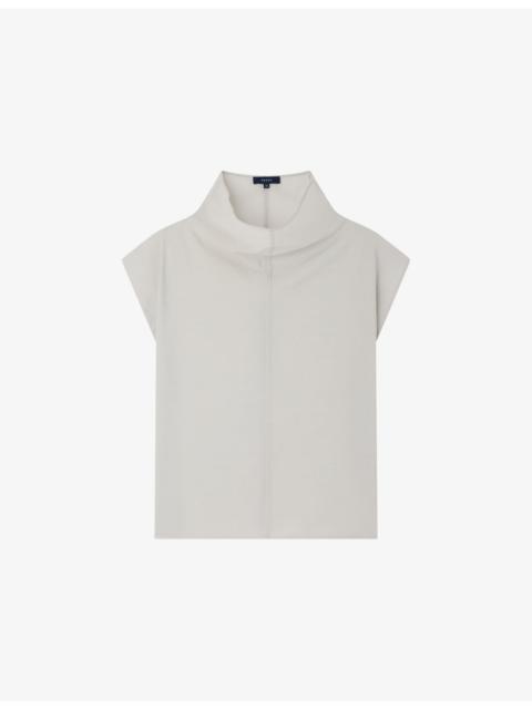 soeur Izumi Asymmetric-Hem Cotton Blouse