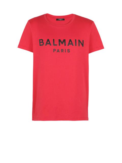 Balmain Eco-designed cotton T-shirt with Balmain Paris logo print