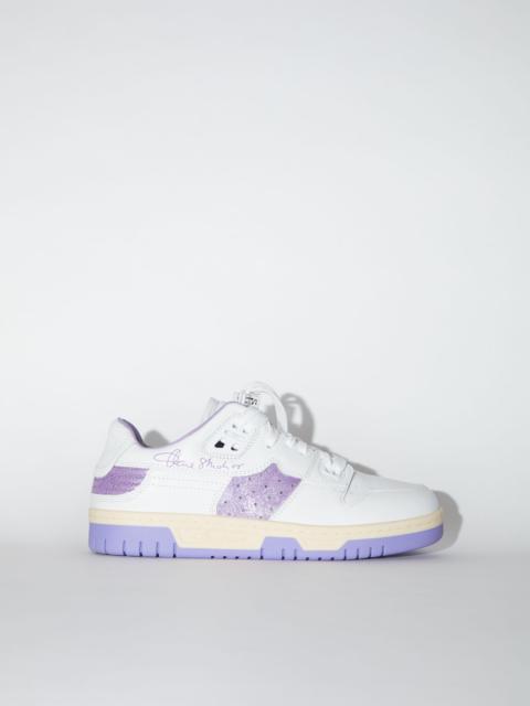 Low top sneakers - White/purple