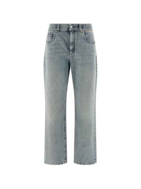 Brunello Cucinelli high-waist cotton jeans