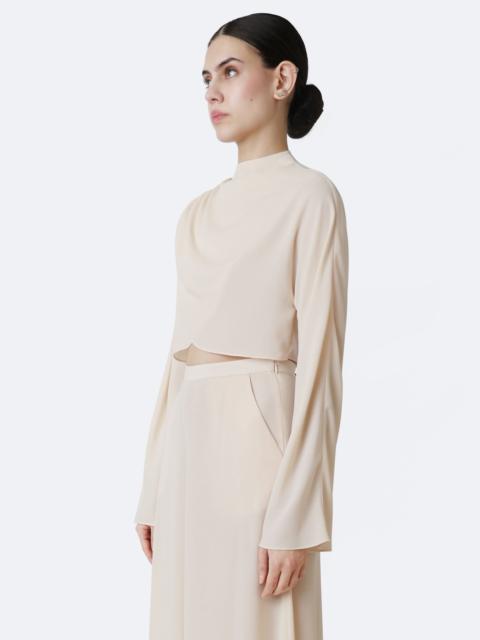 LAPOINTE Georgette Draped Neck Dolman Top