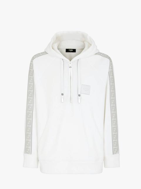 FENDI White fleece sweatshirt