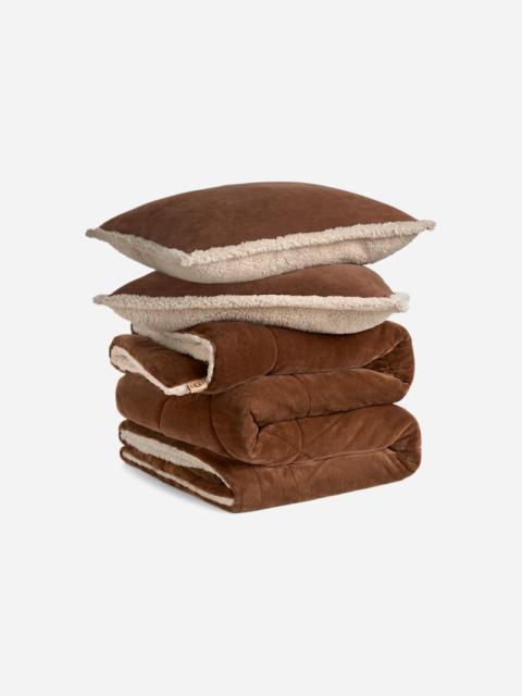 UGG ® Avery Comforter Set King Polyester Bedding in Chestnut/Cream