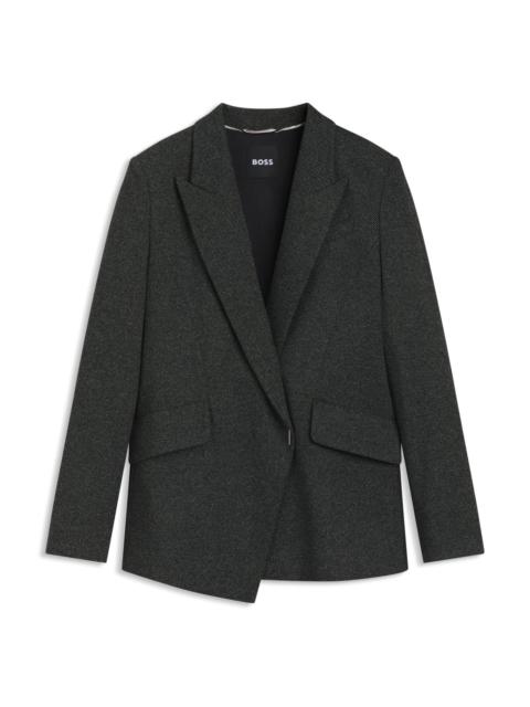 BOSS REGULAR-FIT BLAZER WITH CONCEALED CLOSURE