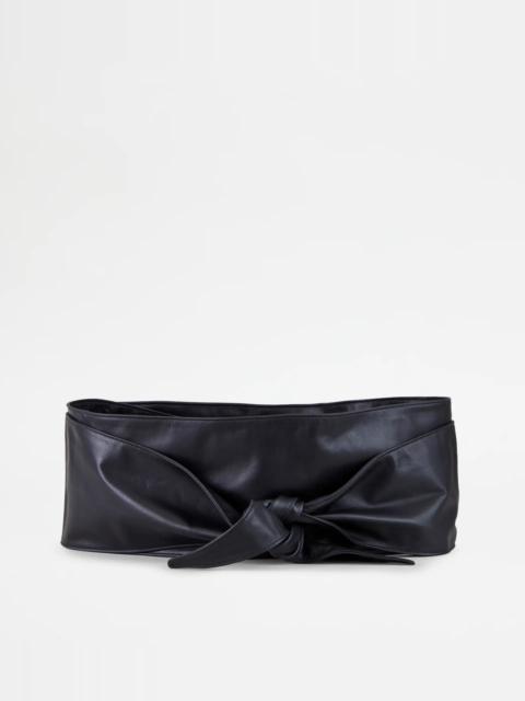 Tod's LEATHER SASH - BLACK