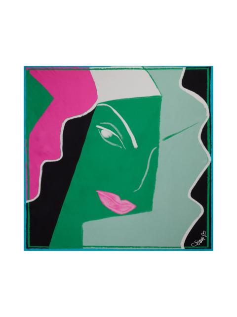 DIANE VON FURSTENBERG Flag Silk Scarf