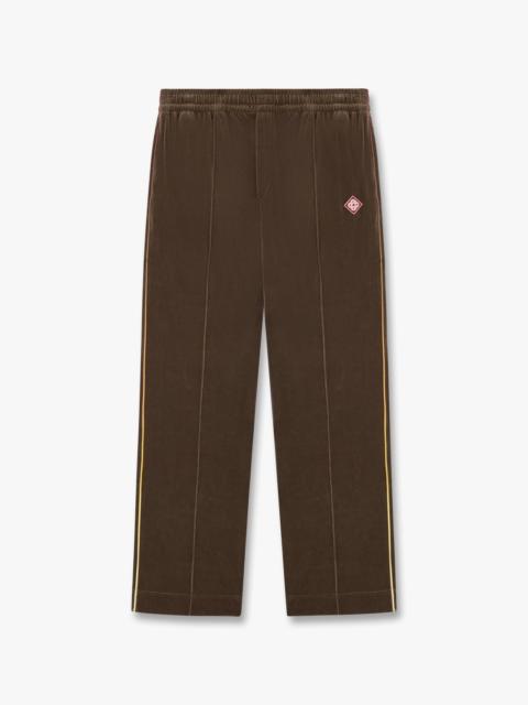 Dark Brown Velour Track Pants | Casablanca Paris