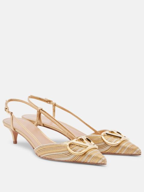 Valentino VLogo Signature leather slingback pumps