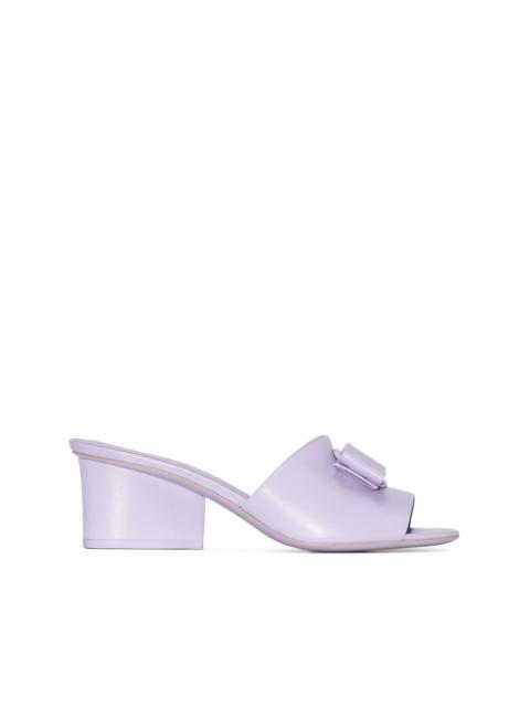 FERRAGAMO Viva Bow 55mm leather mules