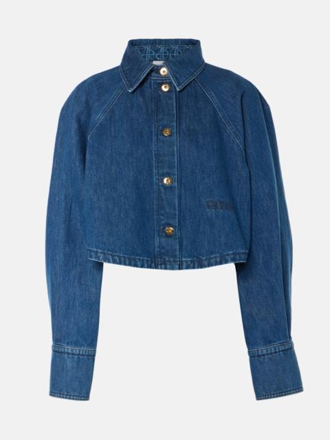 PATOU Cropped denim shirt