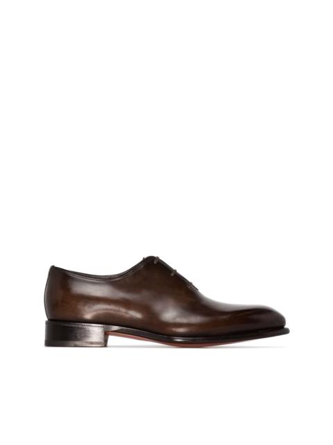 Santoni leather lace-up Oxford shoes