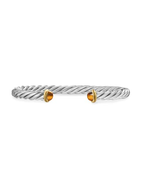 DAVID YURMAN Men's Cable Cuff Bracelet in Sterling Silver - Tigers Eye